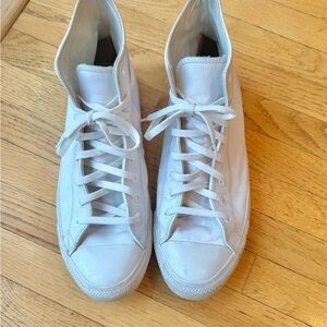 Men’s leather Converse White High-Top Sneakers - 12